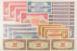 Great Britain Armed Forces Special Voucher Lot. 23 Notes - $249.88