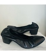 VANELi Gate Almond Toe Block Heel Leather Pump Shoe, Comfort Black, Size... - $110.75 CAD