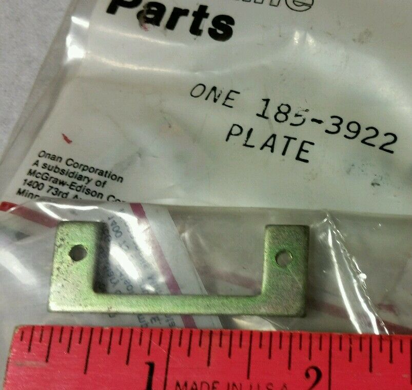 185-3922 PLATE  KUBOTA ONAN FITS CERTAIN  K SERIES GENERATORS - $6.62