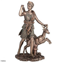 Artemis Goddess of Hunting and Wilderness Cold Cast Bronze Statue 29cm/11.4&#39; NEW - £166.59 GBP