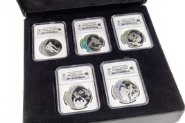 2007 Canada S $25 Vancouver Olympiques Set 5 Argent Pièces Série I NGC PF69 - £439.91 GBP