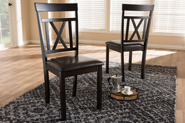 Milagra Dark Brown Faux Leather Upholstered Dining Chair (Set of 2) - $2,534.08 MXN