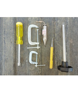 22FF04 ASSORTED TOOLS: FULLER 5/16&quot; DRIVER, STANLEY NAIL SET, 1&quot; &amp; 2&quot; C-... - $8.53