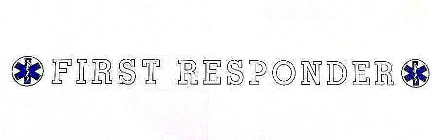 EMS EMT FIRST RESPONDER STATIC WINDOW DECAL - First Responder 18&quot; window... - $1.95