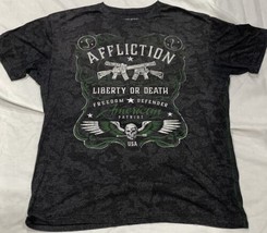 Affliction Freedom Defender T Shirt Men&#39;s 3XL USA  American Patriot Skull Arrow - £21.53 GBP