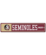 Florida State Seminoles 3.75&quot; by 19&quot;  Plastic Street Sign - NCAA - £11.48 GBP