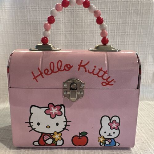 Primary image for Hello Kitty Metal Pocketbook Apple Picking Invite beaded handle Sanrio 1976 2005