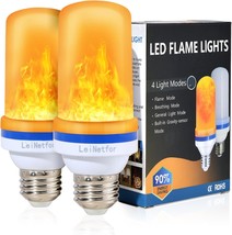 Smaller LED Flame Light Bulbs 4 Modes Flickering Halloween Light Bulbs for Outdo - £19.82 GBP