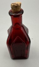 Miniature Bottle Wheaton Brand Red Glass Medicine Remedy  Walbridge Co.  3.5 Ins - £9.71 GBP