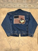 Vintage Warner Bros Studio Taz Jean Jacket Mens XL Denim 90s Looney Tune... - $110.55 CAD