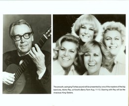 ALVINO REY AND THE KING SISTERS KNOTT&#39;S BERRY FARM PROMO PHOTO 1970&#39;s - £7.80 GBP