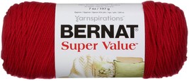 Spinrite Bernat Super Value Solid Yarn Cherry Red 1 Pack of 12 Skein - $150.93 CAD