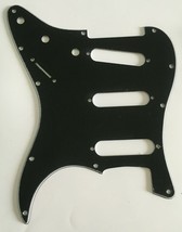 Guitar Pickguard for Fender US Stratocaster Start SSS 11 Hole 3 Ply Black - £11.05 GBP