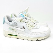 Nike Air Max 90 2007 (GS) White Silver Blue Vintage Kids Size 7Y 345017 103 - £27.93 GBP