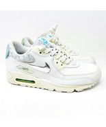 Nike Air Max 90 2007 (GS) White Silver Blue Vintage Kids Size 7Y 345017 103 - $34.95