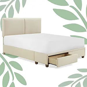 Maxwell Upholstered Storage Bed With 2 Large 29&quot; Drawers, Tufted Adjusta... - $802.99