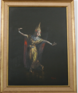 B. N. Yung – Thai Dancer in Golden Headdress – Original Gouache Painting... - $242.00