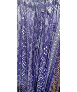 PURPLE ASSUIT PRINT TRIBAL GYPSY BOHEMIAN DELUXE ATS GYPSY PANTALOONS  - $79.19