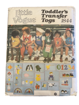 Sewing Pattern Little Vogue Toddlers Transfer Togs Pattern 1844 Size 4 Cut Vtg - £5.31 GBP