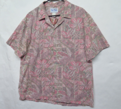 KAI NANI Men&#39;s RARE Hawaiian Vintage Red Floral Reverse Print Faded Worn... - $31.08