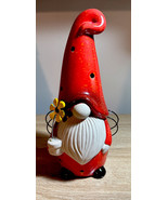 Gerson Glazed Red Terracotta Ladybug Gnome Decorative Figurine 10” Wings - $287.11 MXN