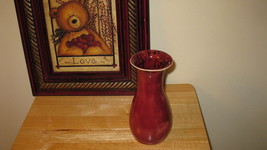  Vase Hand Crafted Burgundy Home Decor New - £23.69 GBP