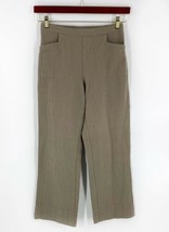 Soft Surroundings Pants Small Taupe Brown Pull On Cotton Pockets Casual Womens - £23.30 GBP