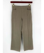 Soft Surroundings Pants Small Taupe Brown Pull On Cotton Pockets Casual ... - $564.50 MXN