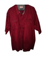Wrangler Mens 3XT Shirt Off Red Short Sleeve Button Up Front Pockets 98%... - $34.87 CAD