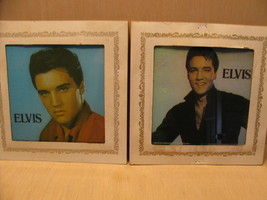 Vintage 1980&#39;s Carnival Prize Mirror Elvis 2 pictures 80s Rock n Roll - £31.32 GBP