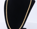 18K Yellow Gold Chain Necklace Twisted Rope 23.5&quot; Long 4.7 MM Thick - £1,546.41 GBP