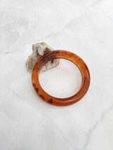 Vintage Amber Iced Tea Bakelite Bangle Bracelet *tested* - £30.68 GBP