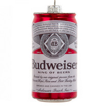 Budweiser Can Glass Ornament Red - £16.06 GBP