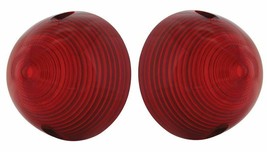 United Pacific Guide Script Tail Light Lens Set 1956 Chevy Bel Air 150 210 - £24.40 GBP