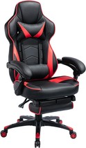 Red High-Back Ergonomic Racing Computer Desk With Headrest Game Recliner... - $150.94