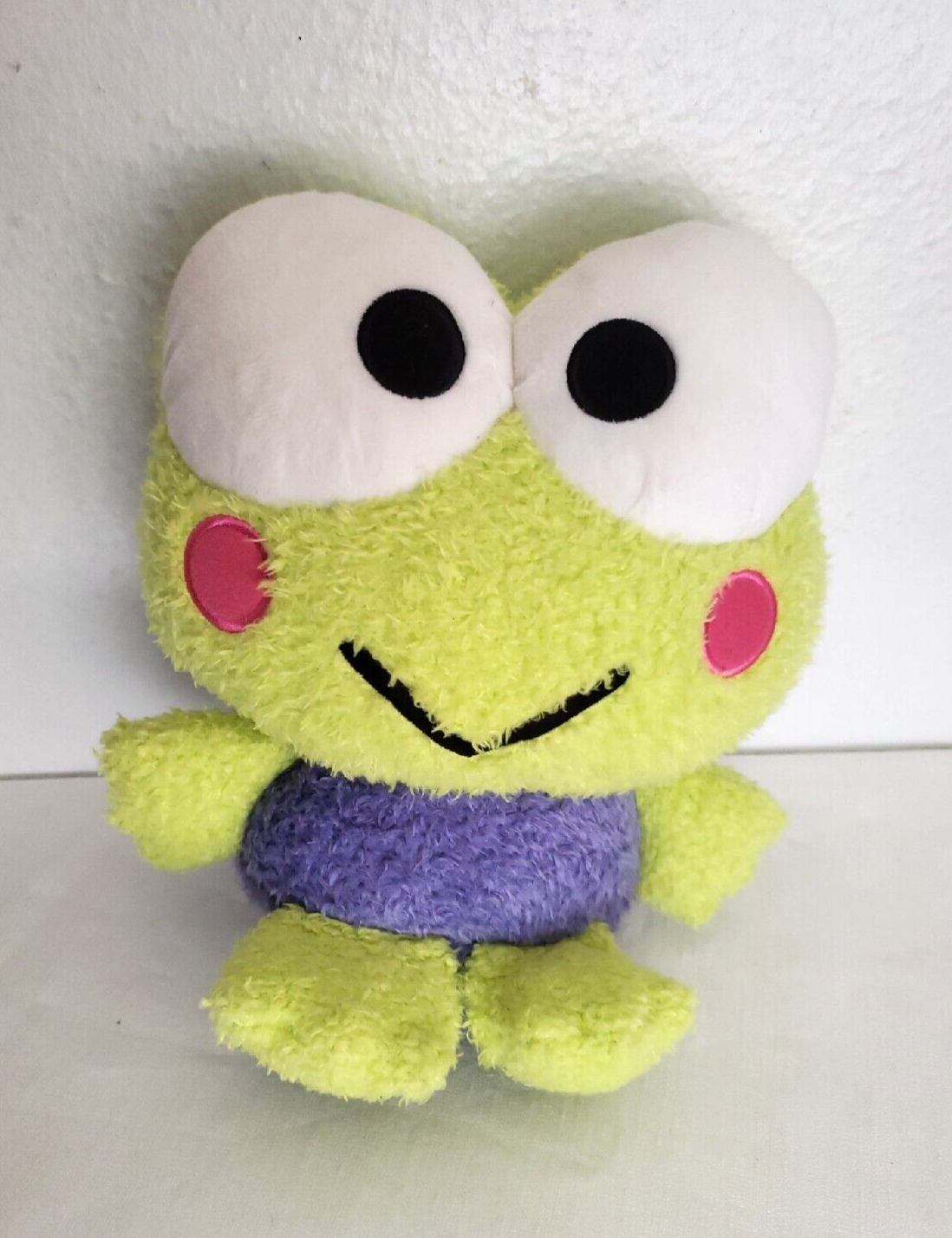 2009 Sanrio Keroppi Frog Plush Stuffed Animal Green Purple Pink Stars - $29.68