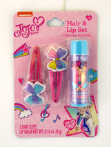 Nickelodeon Joj Siwa Hair &amp; Lip Set - 2 Hair Clips &amp; 1 Lip Balm (11242) - £6.37 GBP