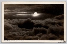 RPPC Sun Rise From Tiger Hill Beautiful Cloud Covered Sky Postcard B47 - £12.55 GBP