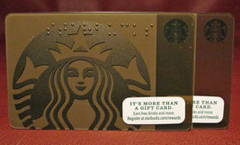Starbucks 2015 Bronze Braille Mermaid Gift Card New with Tags - £5.01 GBP