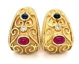 Authenticity Guarantee

14k Yellow Gold Ear Clips with Bezel Set Ruby an... - $2,352.24