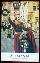 Original Poster Germany Landshut Girl Costume Flowers - £44.50 GBP