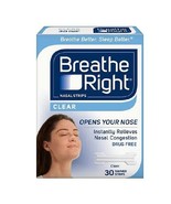 Breathe Right , Clear, Sm/Med Nasal Strips ,30 Strips ( Pack of 4 ) - $35.00