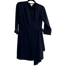 TopShop Mini Shift True Wrap Dress Button and belt closure v-neck Women Size 6 - £15.20 GBP