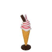 Small Soft Serve Strawberry Ice Cream Over Sized Statue - $911.43