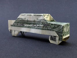 CAR Money Origami Art Dollar Bill Cash Sculptors Bank Note Handmade - £15.99 GBP