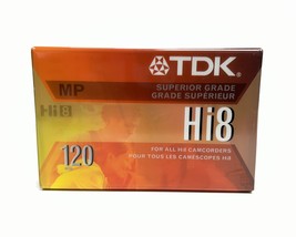 TDK Hi8 MP 120 min 8mm Camcorder Video Cassette Tapes SEALED - £7.76 GBP