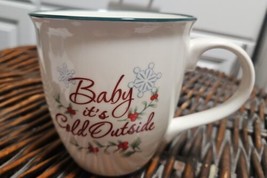 Pfaltzgraff Winterberry &quot;Baby It’s Cold Outside&quot; Large Mug - £6.26 GBP