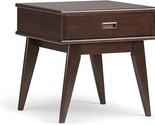 Draper Solid Hardwood 22 Inch Wide Rectangle End Side Table In Medium Au... - $334.99