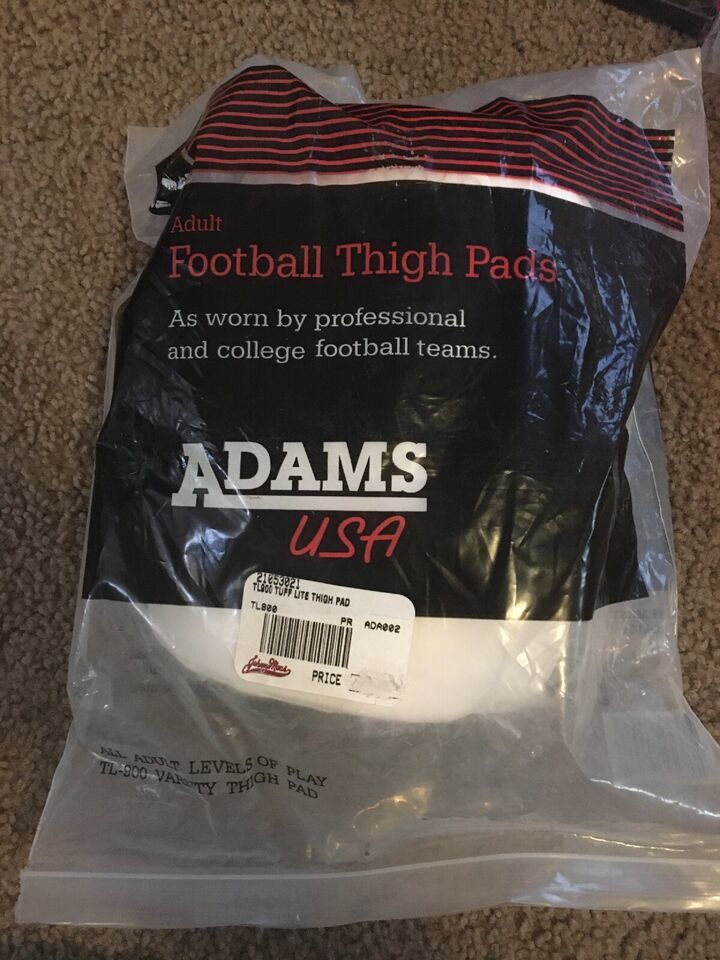 Adams Adult Football Thigh Pad Sets New TL-900 2-pc made in the USA NEW —735
