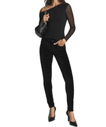 Reiss Lux Black Velvet Mid-Rise Skinny Jeans Size 25 NEW - £86.85 GBP